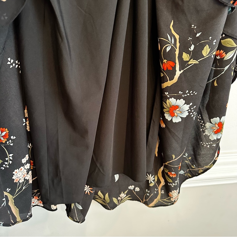 Nanette Lepore Black Floral Long Sleeve Dress - Picture 5 of 8